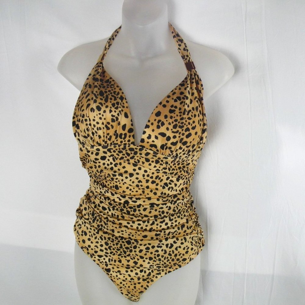 VICTORIAS SECRET ONE PIECE SWIMSUIT CHEETAH/LEOPARD PRINT L